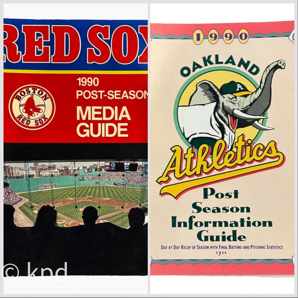 1990 Red Sox & Oakland A’s Post-Season Media Guides | Vintage MLB Collector Set